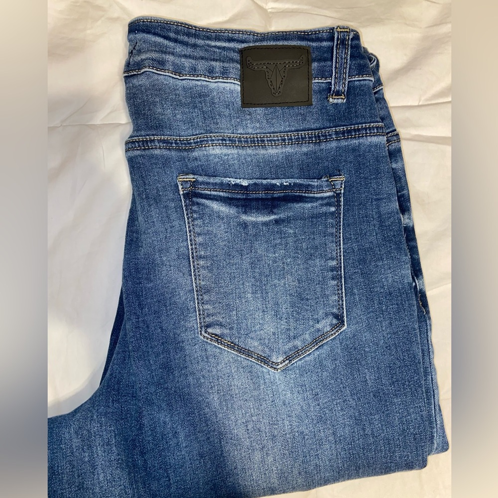 L&B Mid Wash Distressed Boyfriend Jeans 12